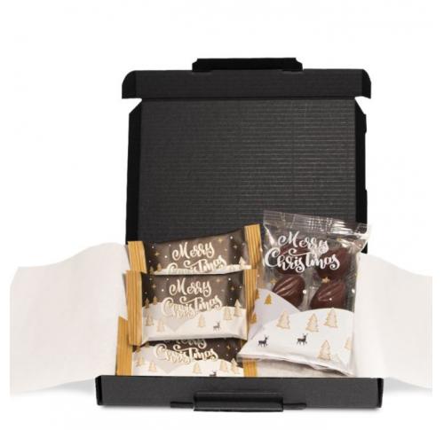 Letterbox Gift Slim Postal Box, 3 X 6 Mini Chocolate Baton Bar,  Signature Chocolate Truffles